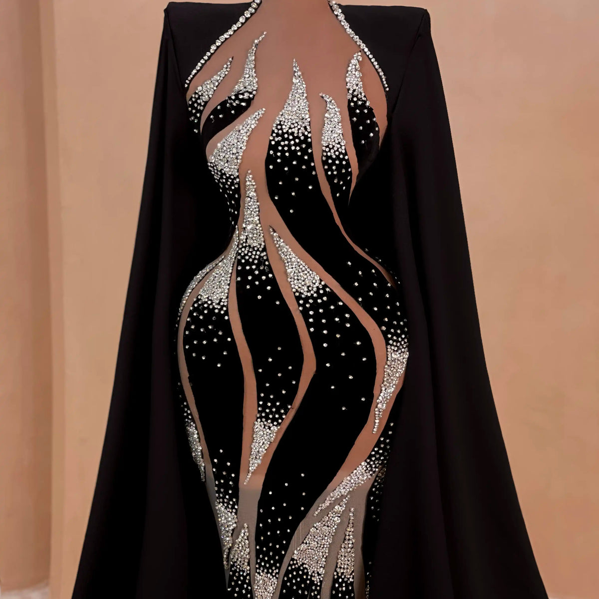 スーツ・フォーマル・ドレス Chihiro/Nallow line Cape Dress Buy Sosandar Black Cape Sleeve Shift Dress With Diamante Trim from