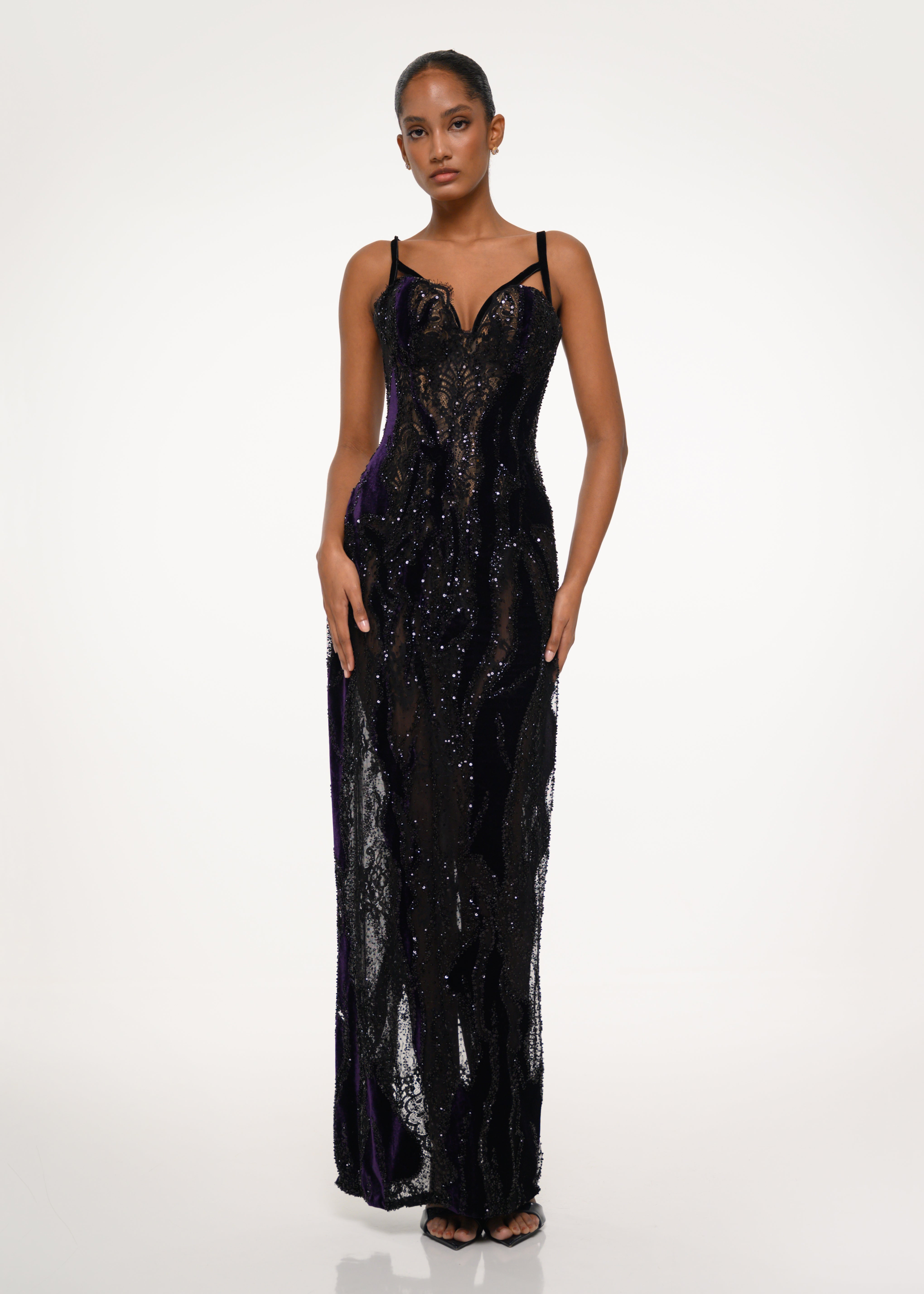 Midnight Sequin Corset Dress – VALDRIN SAHITI