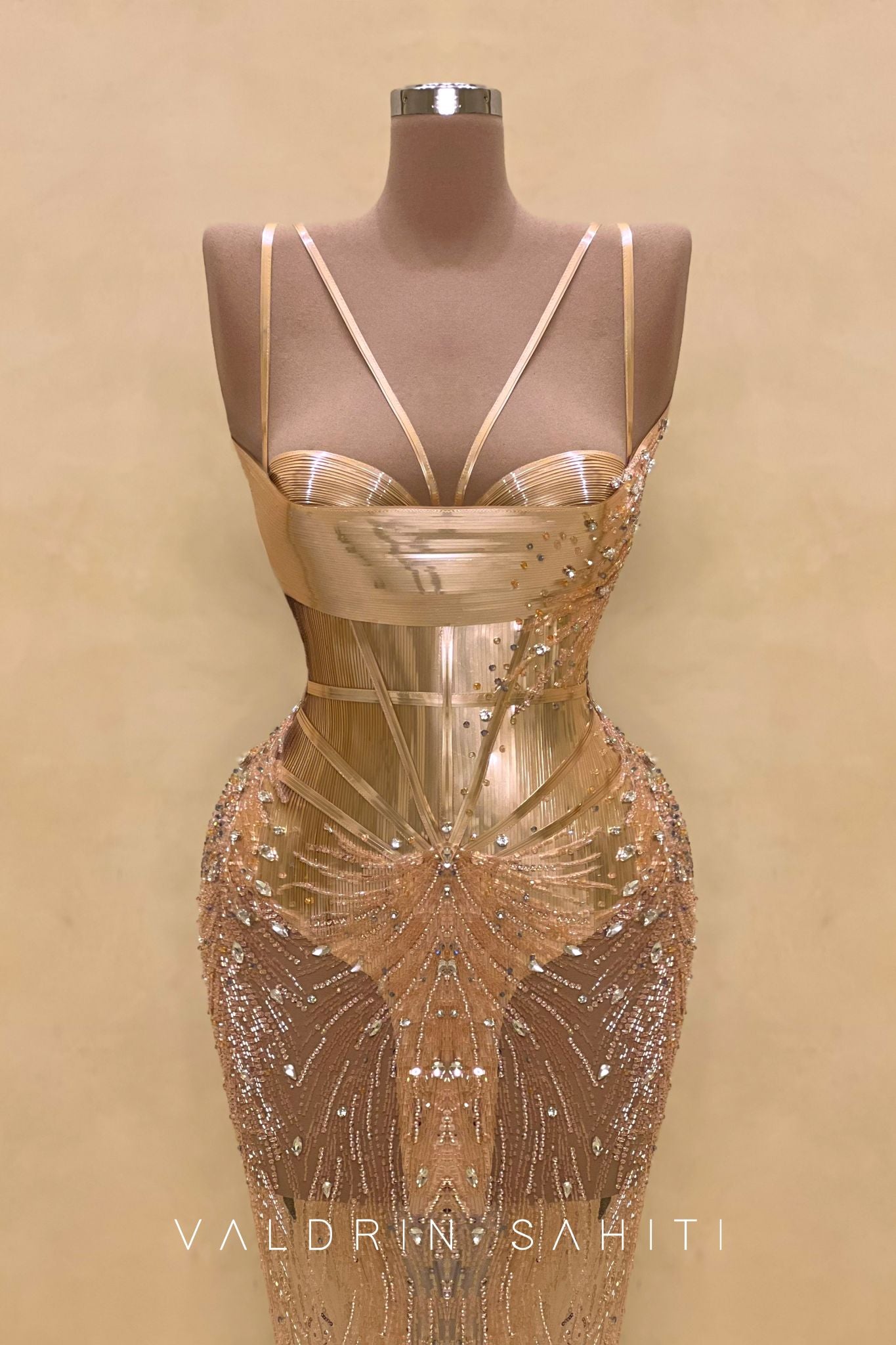 the invitation gold dress Gold Glitter Butterfly and Red Dress Quinceanera Laser Cut Invitations main image 0