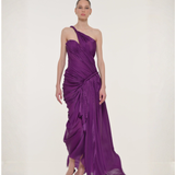 Purple Asymmetrical Dress