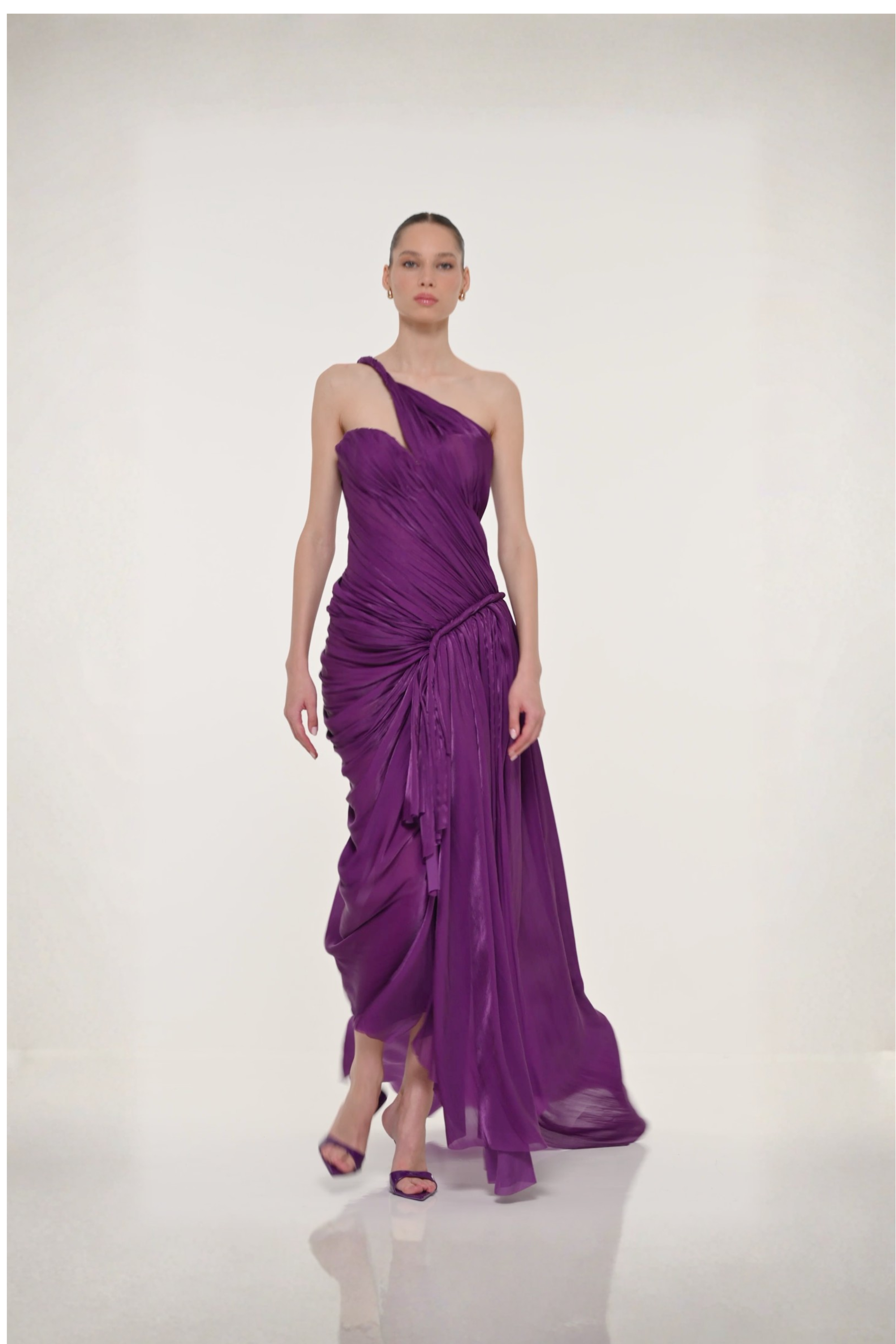 Purple Asymmetrical Dress VALDRIN SAHITI Purple Asymmetrical Dress VALDRIN SAHITI