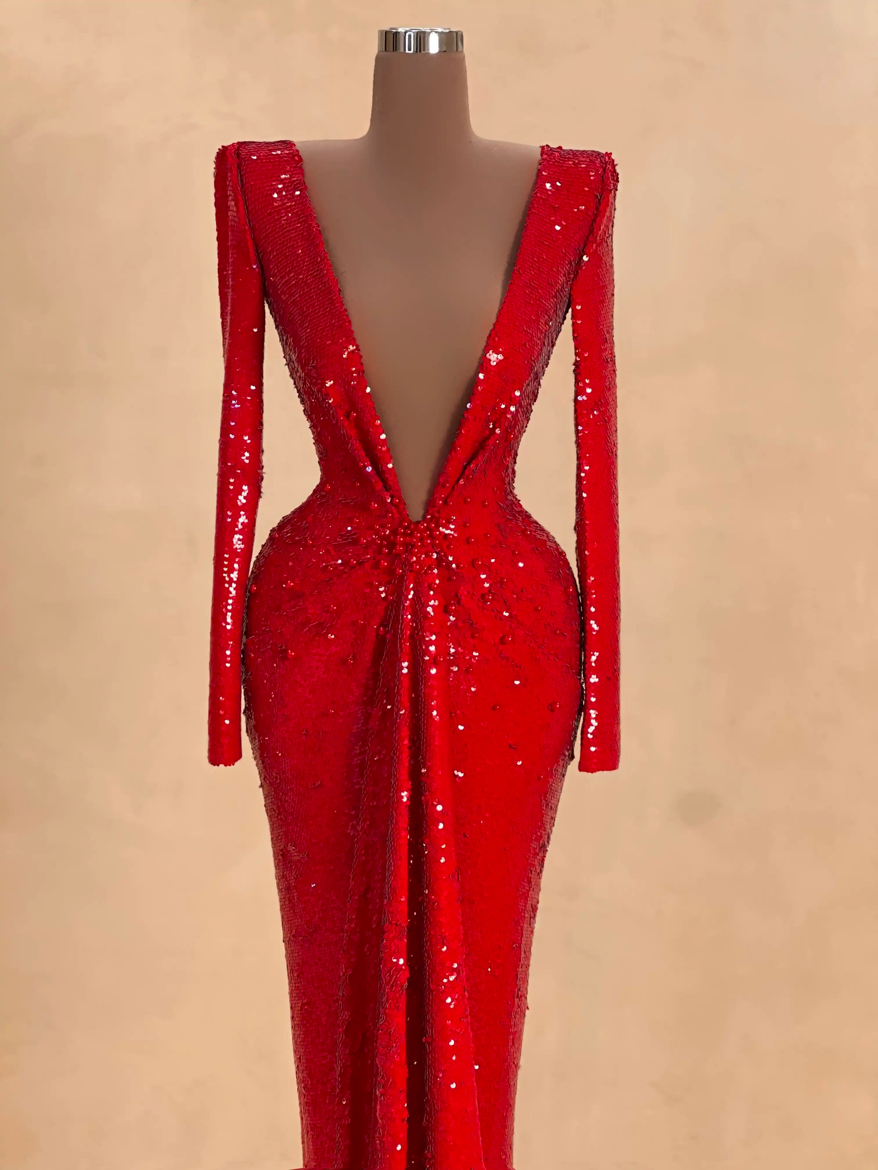 Off-Shoulder Red Floral Gown Evening Dress 055 VALDRIN SAHITI Off-Shoulder Red Floral Gown Evening Dress 055 VALDRIN SAHITI