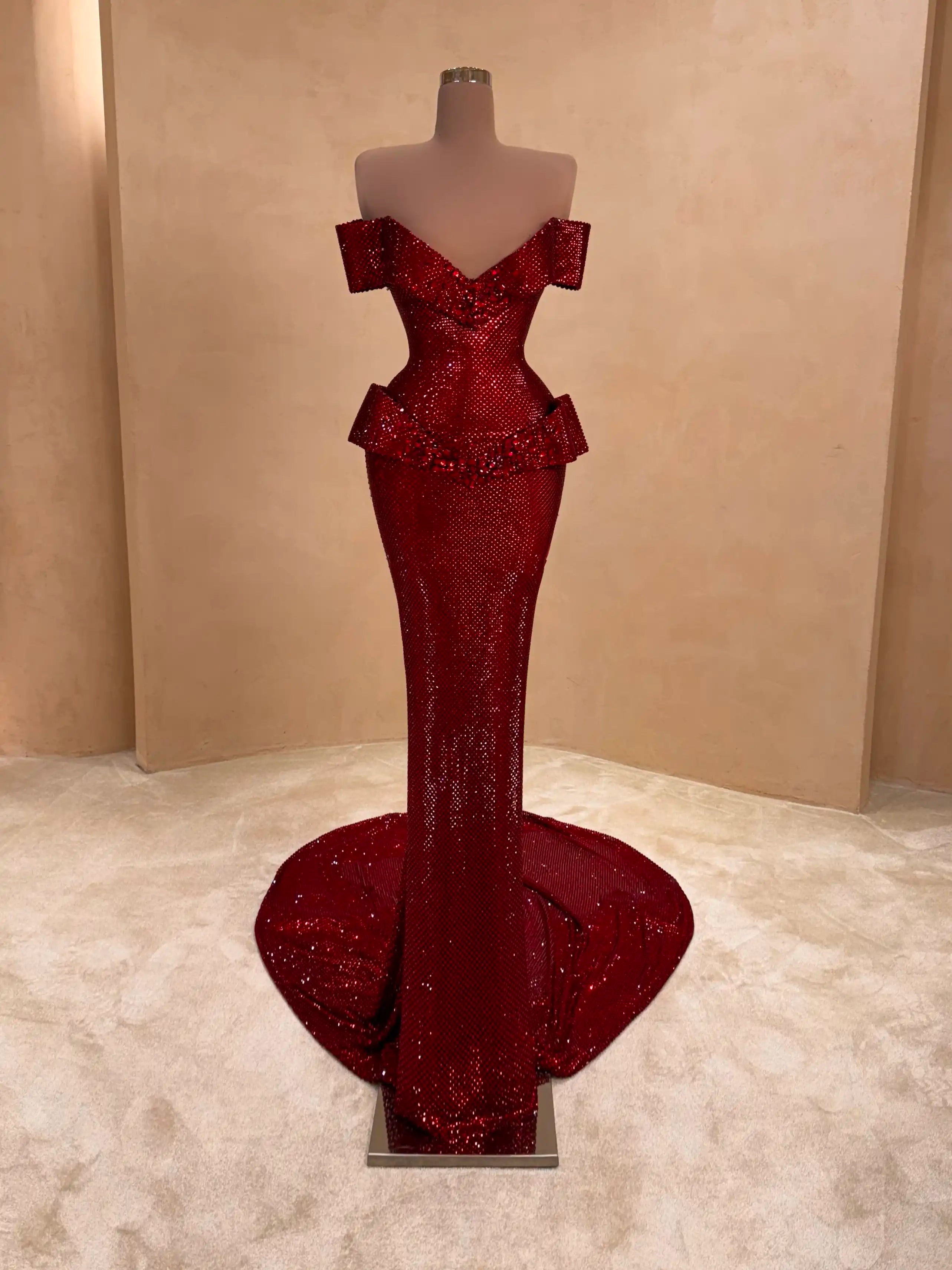 valdrin sahiti evening dress Nude Embellished Evening Gown Luxury Draped Formal Dress VALDRIN SAHITI