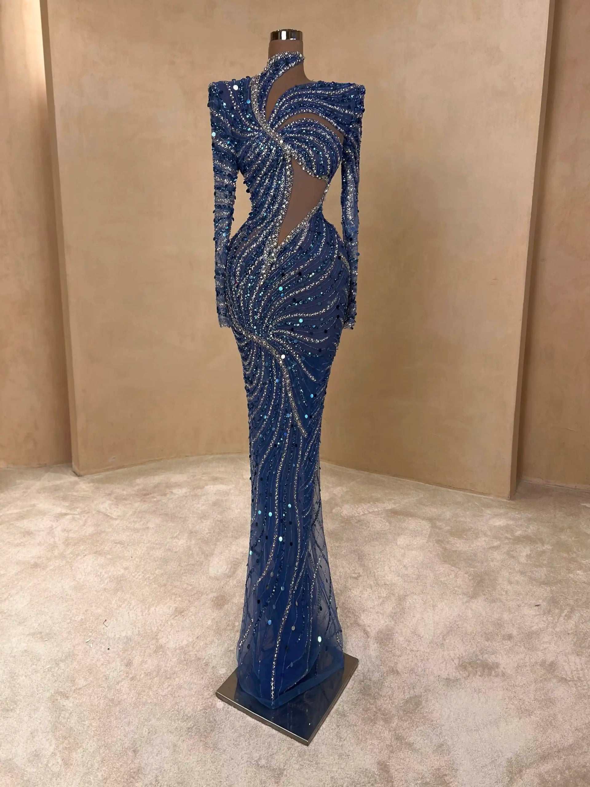 valdrin sahiti blue dress Evening - 079 cross halter neckline work-dress-set Size:X Small (0-2) Light Blue A-line Strapless