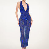 Royal Blue Halter Dress