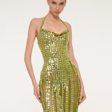 Green Sequin Sweetheart Dress