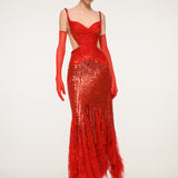 Red Sequin Dress