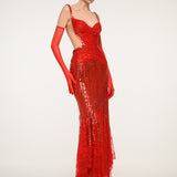 Red Sequin Dress