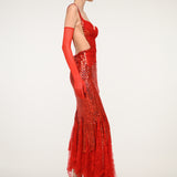 Red Sequin Dress