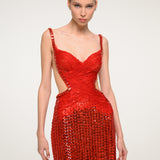 Red Sequin Dress