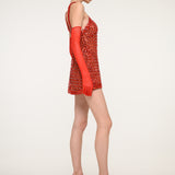 Red Crystal Mini Dress