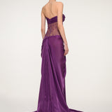 Purple Satin Corset Dress