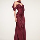 Burgundy Dress with Open Back