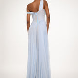 Ice Blue Draped Corset Gown
