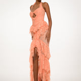Peach Lace Dress
