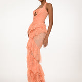 Peach Lace Dress