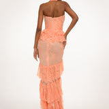 Peach Lace Dress