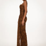 Brown Lace Corset Gown