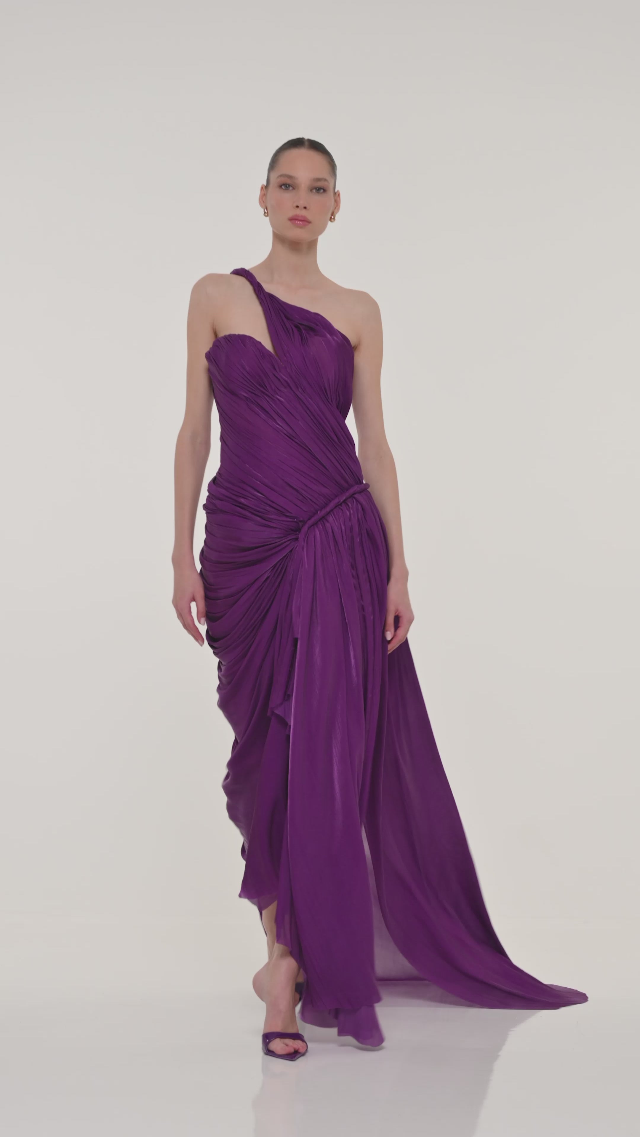 purple asymmetrical dress Purple Asymmetrical Dress – VALDRIN SAHITI